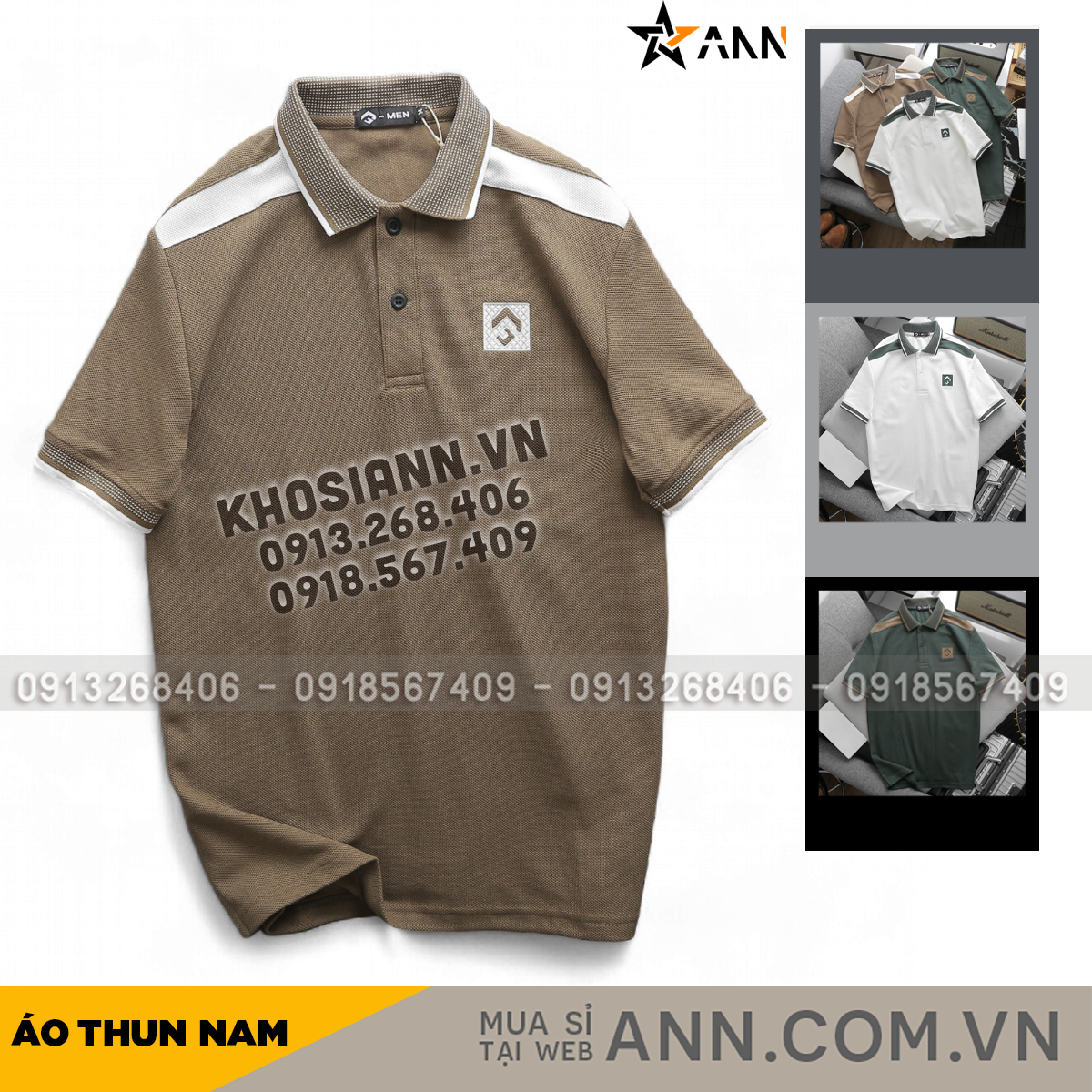 24673_1_20240711163638-4.png Áo Thun Nam Cổ Bẻ Thêu Nổi Logo Lục Giác (Có size 3x) - CS229