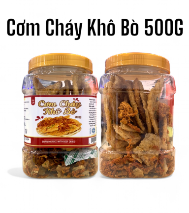 Cơm Cháy Khô Bò 500g hộp - 8936208933326