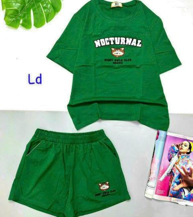 Đồ bộ quần đùi áo tay ngắn in chữ chú gấu nhỏ - DBO4935