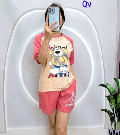 đồ bộ quần đùi áo tay ngắn in hình chú cho lớn - DBO4943