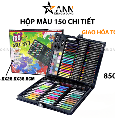 Hộp Bút Màu 150 Chi Tiết - Hộp Màu Cho Bé - Thiết Kế Đẹp Mắt Chất Liệu An Toàn 28.5x36.5x3.8cm - HBM01