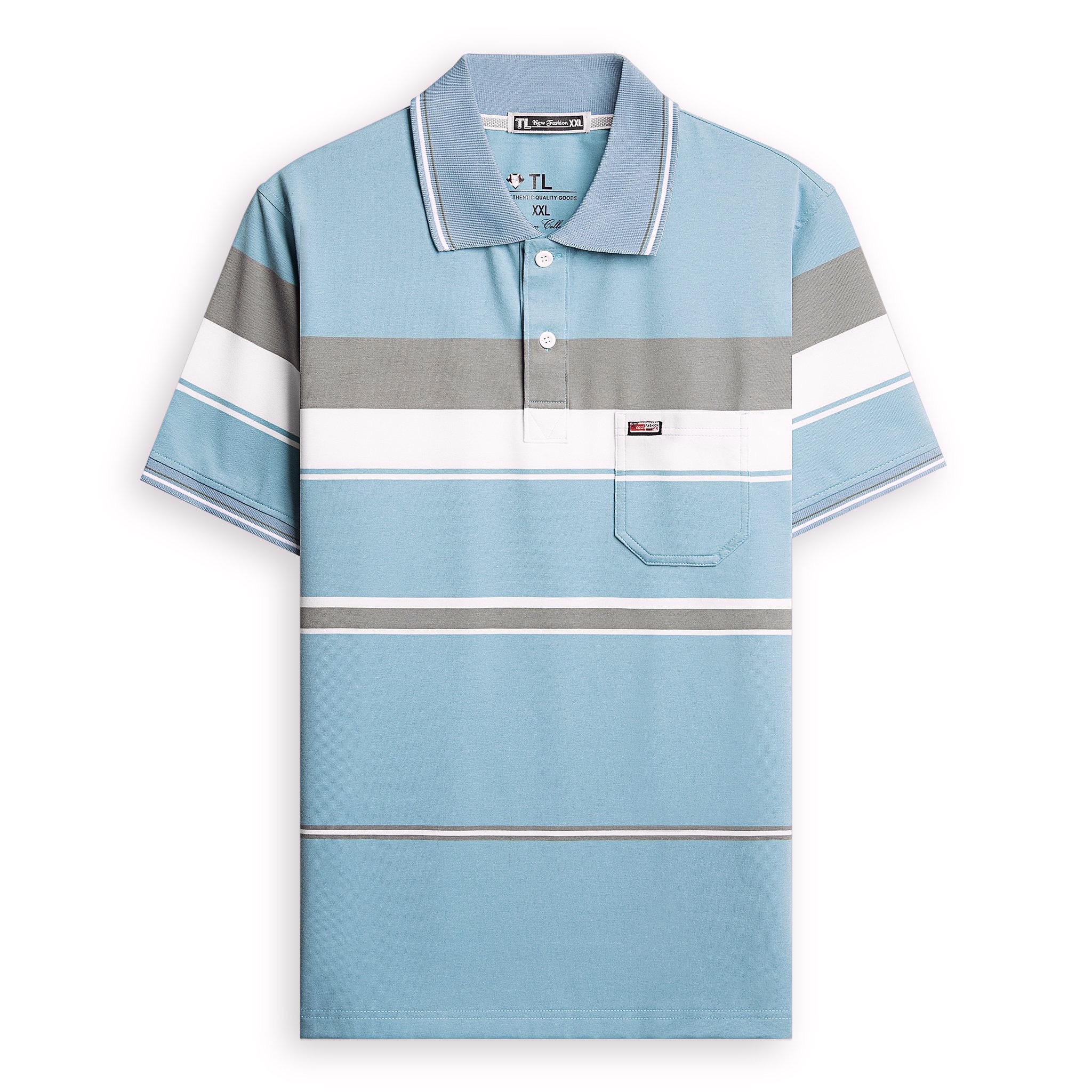 24828_z5718084870768-a1f727ec08d010d55c50bebe607634f6_20240813114723-3.jpg Áo Thun Sọc Có Cổ Nam Trung Niên Có Túi Thun Cotton Cao Cấp (Có size 3x) - AS058