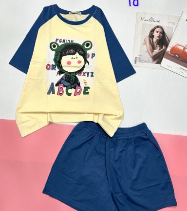 Đồ bộ quần đùi áo tay ngắn in chữ ABC - DBO4948