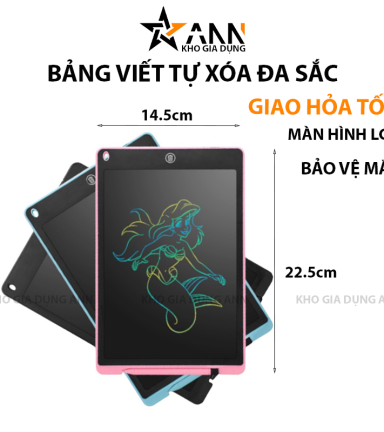 Bảng Viết Tự Xoá - Bảng Vẽ Tự Xoá Điện Tử - Bảng Viết Nhựa Thông Minh Dành Cho Bé 22,5x14,5cm - BVTX01