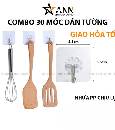 Combo 30 Móc Dán Tường Chịu Lực 5,5x5,5cm - MDTCL01