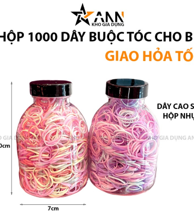 Hộp 1000 Dây Buộc Tóc Mini Cho Bé - DBTCB1000