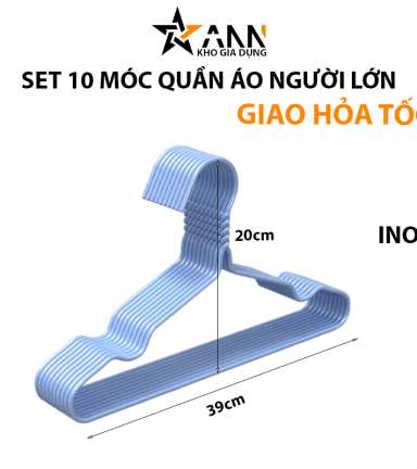 Set 20 Móc Quần Áo Người Lớn 20x39cm - MQANL01