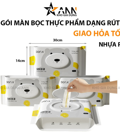 Gói 100 Màng Bọc Thực Phẩm Dạng Rút Siêu Dai Có Nắp Đậy Kính 30X14cm - GMBTP01