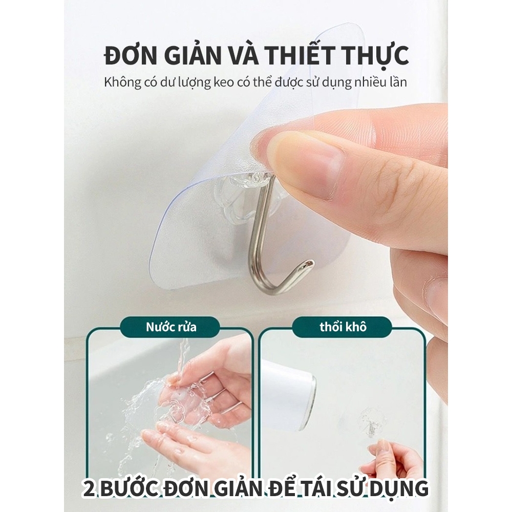 Set 3 Móc Dán Tường Chịu Lực Tiện Lợi 5.5x5.5cm 5 Set 3 Móc Dán Tường Chịu Lực Tiện Lợi 5.5x5.5cm