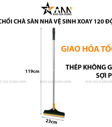 Chổi Chà Sàn Nhà Vệ Sinh Xoay 120 Độ Tiện Dụng 119x23cm - CCSNVC01