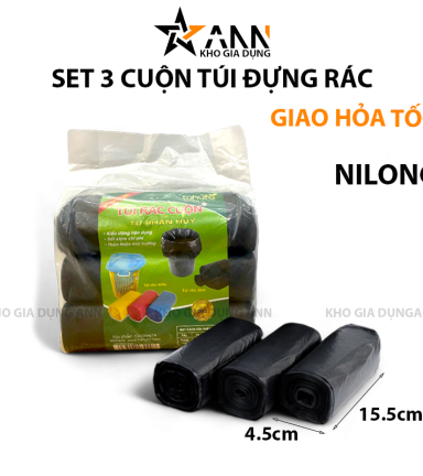 Set 3 Cuộn Túi Đựng Rác 15x4.5x13cm - S3CTR01