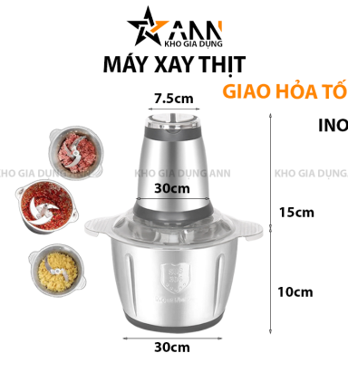 Máy Xay Thịt Inox 4 Lưỡi 25x30cm - MXTDN01
