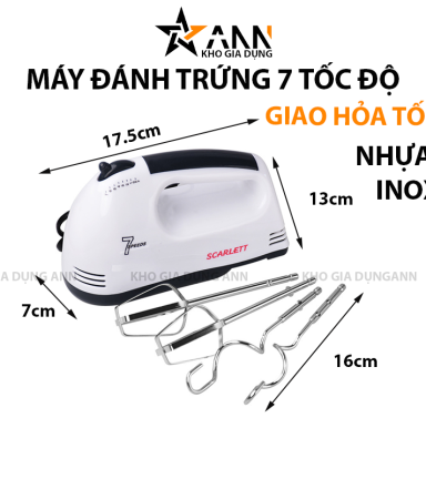 Máy Đánh Trứng Cầm Tay 7 Tốc Độ 180W Tiện Lợi 17.5x7x13cm - MDTCT01