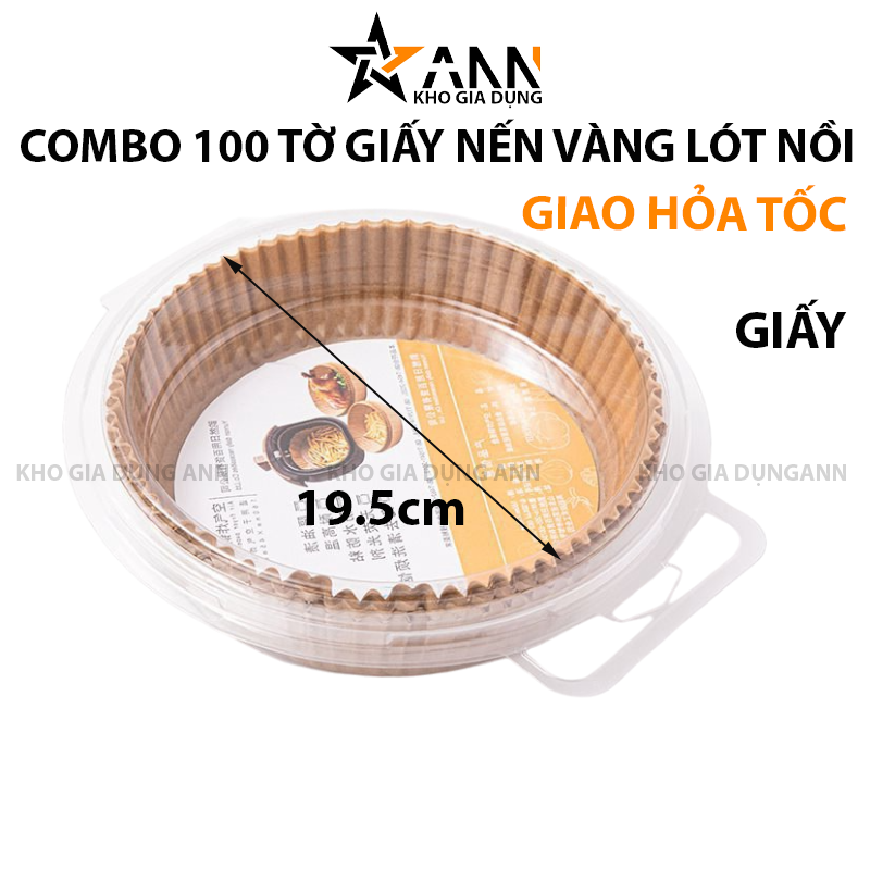 24996_96_20250320095855-1.png Combo 100 Tờ Giấy Lót Nồi Chiên Không Dầu Giấy Nến Vàng Tiện Dụng 19.5x5cm - GLNCKD01