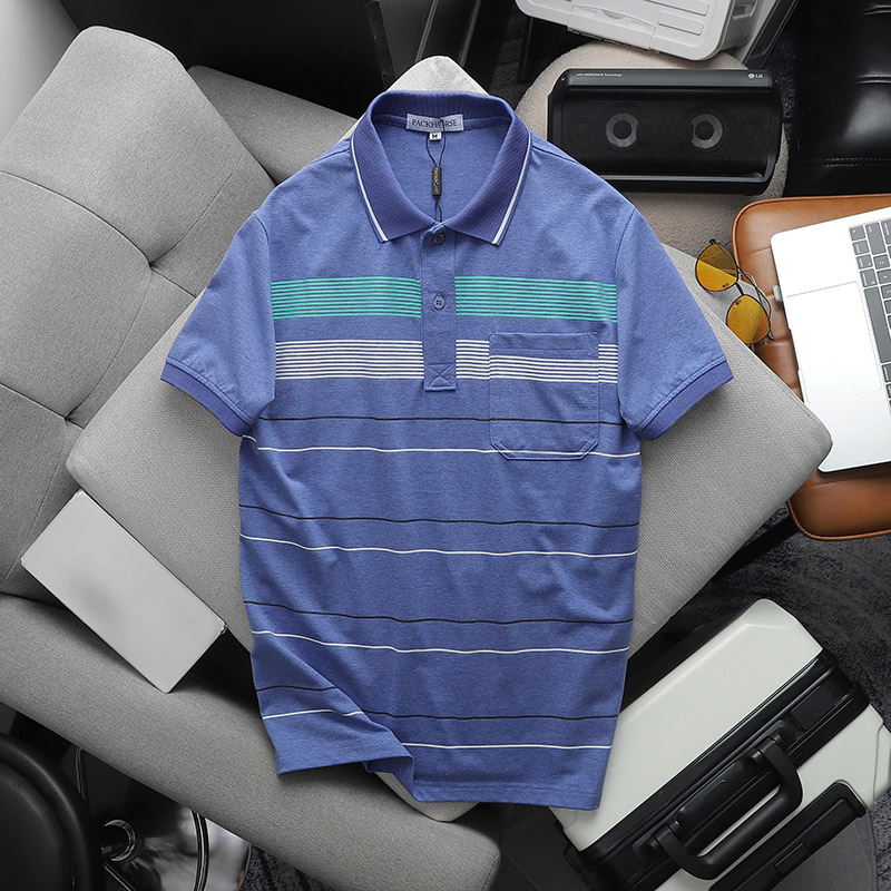 24997_z5781820639884-a2227aae8fbf55edf2f9d595f41716ca_20240831124716-5.jpg Áo Thun Nam Cổ Bẻ Có Túi Hoạ Tiết Sọc Ngang In Dẻo (Có size 3x) - CS233