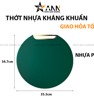 Thớt Nhựa Kháng Khuẩn Chống Thấm Nước Tiện Dụng 34.7x35.5x1.2cm - TNKK01