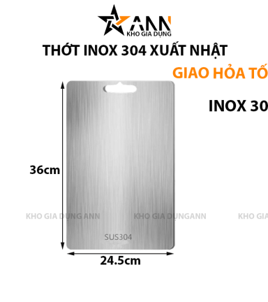 Thớt Inox Diệt Khuẩn Vệ Sinh Dễ Dàng 36x24.5cm - TINDK01