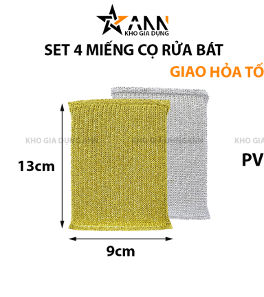 Set 4 Miếng Rửa Bát Cọ Xoong Nồi Bọt Biển - S4MCBB01