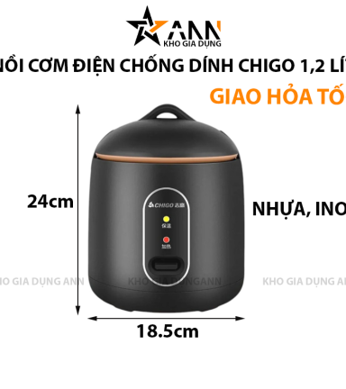 Nồi Cơm Điện Chống Dính Chigo 1,2 lít 24x18.5cm - NCDCDCG01