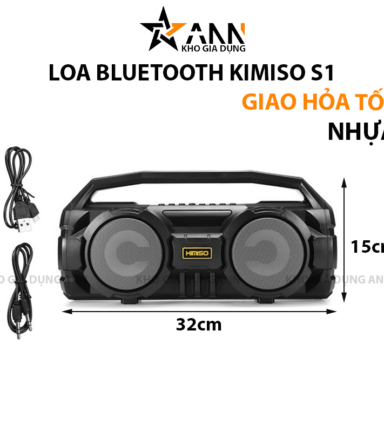Loa Bluetooth Kimiso S1 Tăng Kèm 2 Dây 15x32cm - LBLTKMS01