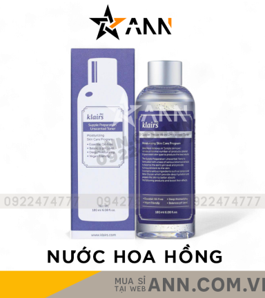 Nước Hoa Hồng Klairs Supple Preparation Unscented Toner 180ml - 8809115029119