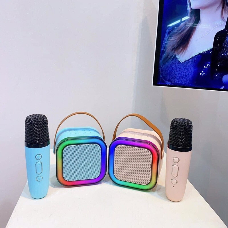 Chỗ sỉ loa Bluetooth Mini Kèm 2 Mic Karaoke 6 Chỗ sỉ loa Bluetooth Mini Kèm 2 Mic Karaoke