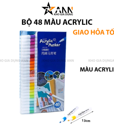 Bộ 48 Màu Acrylic Vẽ Trên Mọi Chất Liệu Có Thể Vẽ Chồng Màu - B48L02