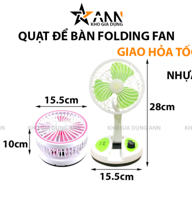 Quạt Để Bàn Folding Gấp Gọn Có Đèn Sáng - QDBFDF01