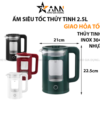 Ấm Đun Nước Siêu Tốc Thủy Tinh Cuckoo 2,5L - ASTTT01