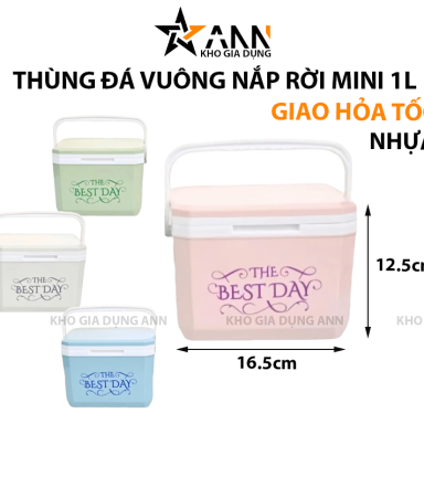 Thùng Đá Vuông Giữ Nhiệt Mini Nắp Rời 1,5L Tân Lập Thành - TDMNTLT01