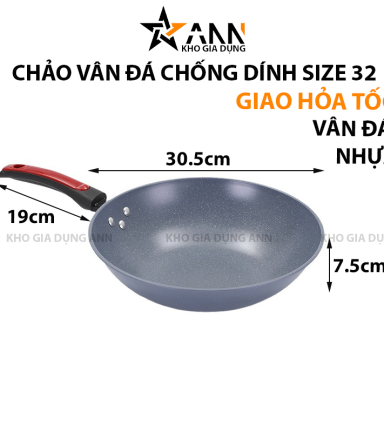 Chảo Vân Đá Chống Dính Size 32 - CVDCD01