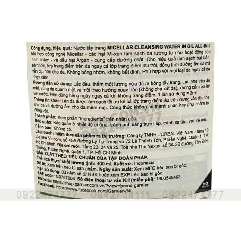 25152_tay-trang-garnier-tem-phu-photoroom_20240921163833-1.jpg Nước Tẩy Trang Garnier Màu Vàng Micellar Cleansing Water in Oil 400ml - 6902395502005