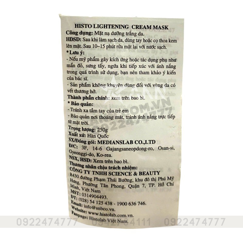 25170_u-trang-face-histo-tem-photoroom_20240922121844-1.jpg Mặt Nạ Kem Histo Lightening Cream Mask Dưỡng Trắng Da 250g - 8809412752642