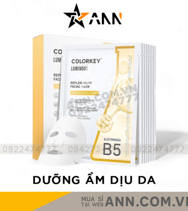 Mặt Nạ Colorkey Luminous B5 Màu Vàng Cam Thảo Hộp 10 Miếng - 6975326789349