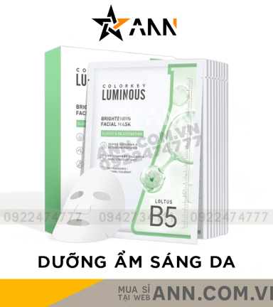 Mặt Nạ Colorkey Luminous B5 Màu Xanh Hộp 10 Miếng - 6975326789400