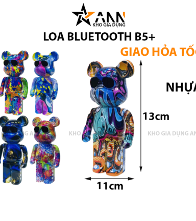 Loa Bluetooth B5 Không Dây + Hình Gấu Màu Galaxy Âm Thanh Sống Động Nghe Nhạc Cực Hay 13x11cm - LBLTB501