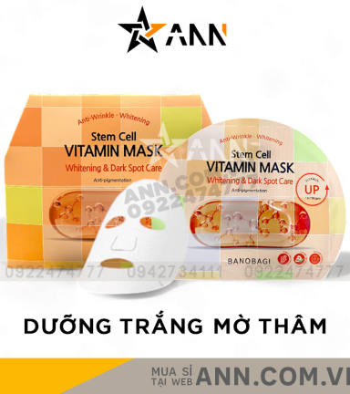 Mặt Nạ Banobagi Màu Cam Stem Cell Vitamin Mask Whitening Dark Spot Care Hộp 10 Miếng - 8809486365281