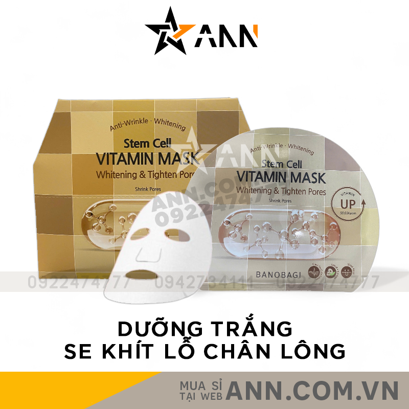 25196_a1_20240924115255-2.png Mặt Nạ Banobagi Màu Vàng Stem Cell Vitamin Mask Whitening Tighten Pores Hộp 10 Miếng - 8809486365373