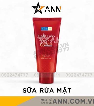 Sữa Rửa Mặt Hada Labo Màu Đỏ Pro Anti Aging Chống Lão Hoá 80g - 8935006537637