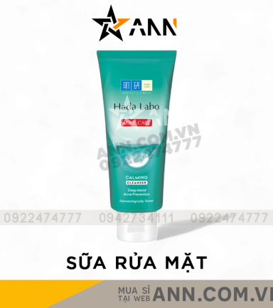 Sữa Rửa Mặt Hada Labo Màu Xanh Lá Acne Care Calming Cleanser Cho Da Mụn 80g - 8935006543140