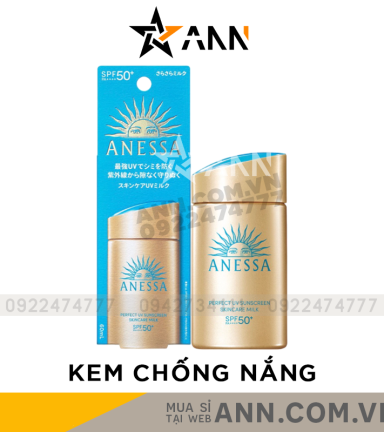 Kem Chống Nắng Anessa Xanh Perfect UV Sunscreen Skincare Milk 60ml - 4909978147105
