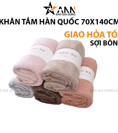 Khăn Tắm Xuất Hàn Quốc Nhiều Màu Size Lớn 70x140cm - KTHQ01