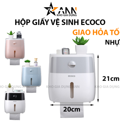 Hộp Giấy Vệ Sinh Treo Tường Ecoco 2 Tầng - HGVSECOCO