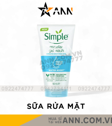 Sữa Rửa Mặt Simple Micellar Gel Wash Cho Da Dầu Mụn 150ml - 8710908710773