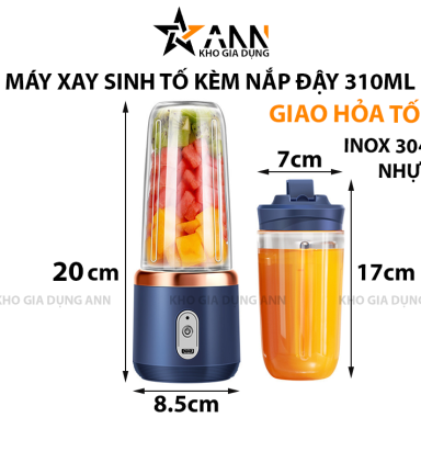 Máy Xay Sinh Tố Kèm Nắp Đậy 310ml 20x8.5cm - MXSTKND