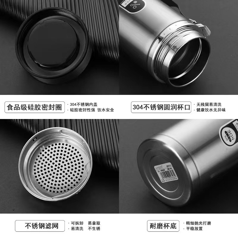 Bình Giữ Nhiệt Inox 1L Có Dây Xách 25x8cm 6 Bình Giữ Nhiệt Inox 1L Có Dây Xách 25x8cm