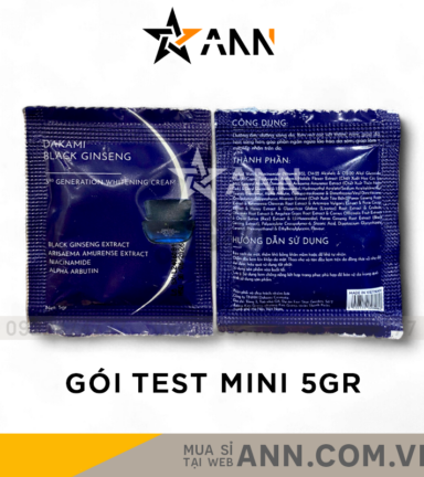 Mẫu Test Kem Face Nám Nhân Sâm Đen Dakami Black Ginseng Ban Đêm Mini 5gr - MTDMBD01