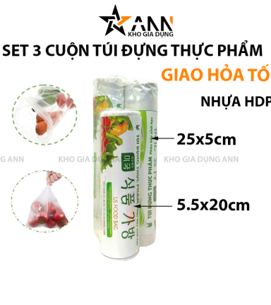 Set 3 Cuộn Túi Đựng Thực Phẩm - S3CTDTP