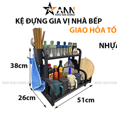 Kệ Đựng Gia Vị Nhà Bếp - Kệ Để Gia Vị Nhà Bếp 51x38x26cm - KDGNB