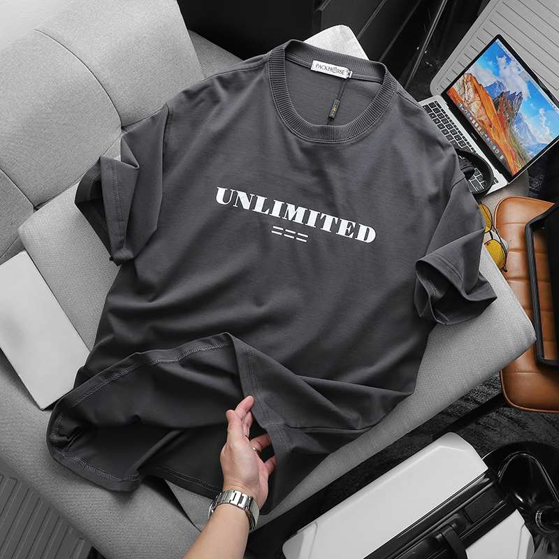 25362_z5896028193964-bd780a5a586535eb8b510d3c5ae20375_20241005145040-1.jpg Áo Thun Nam Cổ Tròn Pack Hourse In Chữ Unlimited 23 - Có Big Size 100kg - AB522